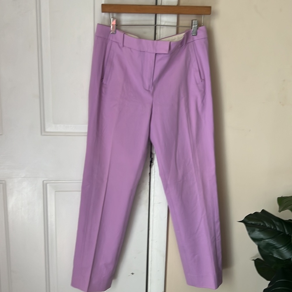 J Crew Maddie Straight Leg Pant Purple Dress Pants Size 12P - Picture 4 of 7
